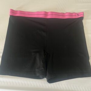 Danskin Black and Pink Bike Shorts with Stretchy Fit